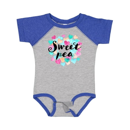 

Inktastic Sweet Pea Hearts Gift Baby Boy or Baby Girl Bodysuit