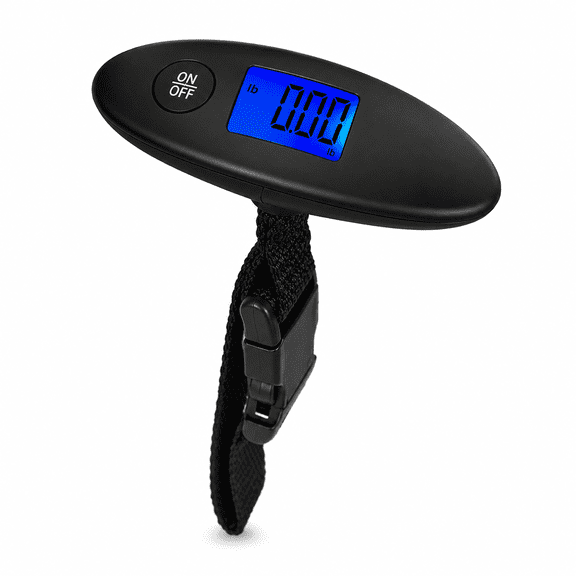 Digital Luggage Scale for Travel, Portable Hanging Baggage Weight Scale with LCD Backlit Display, 40kg/88lb Capacity, Lightweight Suitcase Scale with Strap and Battery Included