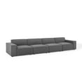 thumbnail image 1 of Modway Restore Sectionnel Moderne 4 Pcs en Tissu Rembourré, Couleur Charbon, 1 of 12