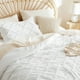 thumbnail image 3 of Juego de edredón Bedsure Boho King Size, blanco, 3 piezas, 3 of 7