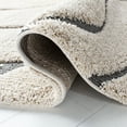 thumbnail image 5 of SAFAVIEH Florida Tamzen Abstract Shag Runner Rug, Cream/Grey, 2'3" x 7', 5 of 8
