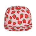 thumbnail image 2 of Haiem Strawberries Classic Snapback Cap Flat Bill Hat Baseball Cap Adjustable Size Cotton Dad Hat, 2 of 9