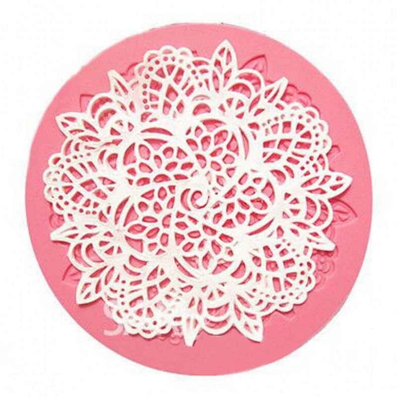 Gluckliy Silicone Lace Moulds Fondant Embossing Mat Chocolate Candy Pastry Mould DIY Cake Decorating Mould Baking Tools 