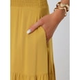 thumbnail image 5 of INSPIRE CHIC Summer Maxi Skirt for Women's Casual Elastic High Waist Boho Long Skirts XS Yellow, 5 of 6