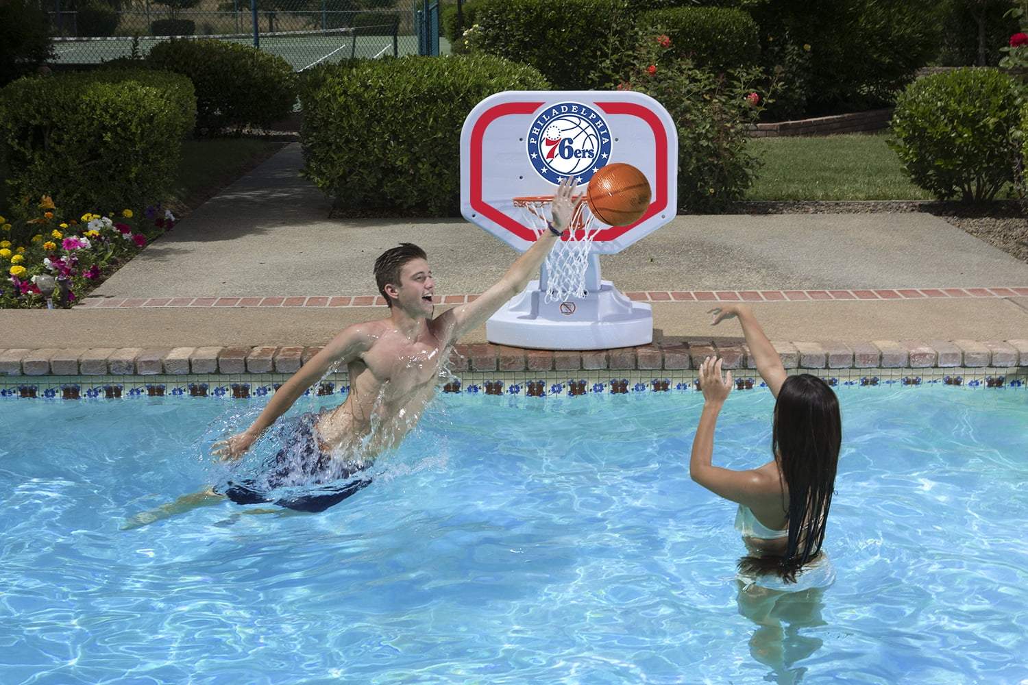 Poolmaster Philadelphia 76ers NBA USA Competition-Style Poolside Basketball Game