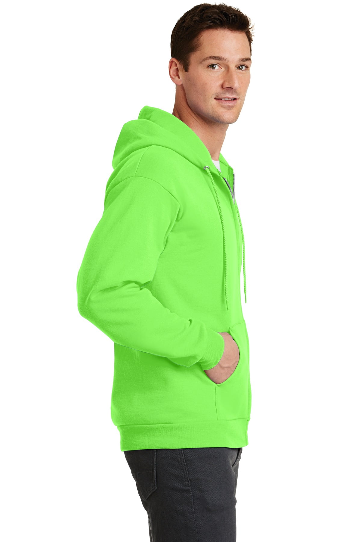 neon zip hoodie