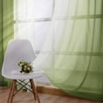 thumbnail image 3 of Eloshman Curtains Panel Sheer Voile Home Decor Luxury Drapes Treatments Long Light Filtering Gradient Grommet Olive Green 132x183cm/52*72in, 3 of 4