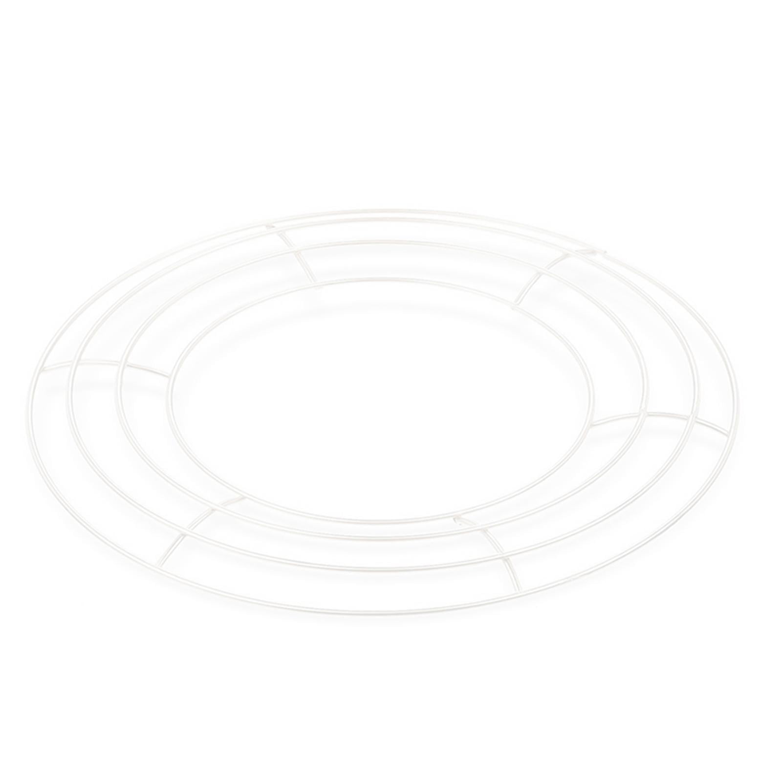 FVDPWYE 3 Pieces Wreath Frame Arrangement Floral Crafts Round Wire Frame for Valentines