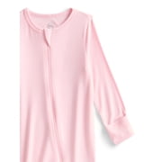 Wonder So Soft Modal by Wonder Nation Gender Neutral Two-Way Zipper Footless Coverall Pajamas, 2-Pack, Sizes Preemie–6/9 Months