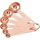 thumbnail image 1 of Cucharadas Cucharaditas Medidoras Juego de 6, Cucharas medidoras de metal chapadas en cobre para medir ingredientes secos o líquidos, especias para hornear en la cocina, 1 of 5