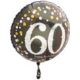 thumbnail image 2 of 60th Birthday Sparkle Deluxe Foil Balloon - Holographic Finish, Superior Float, Unleash the Joy!, 2 of 3