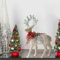 thumbnail image 6 of Sparkling Flocked Reindeer Ornament – 8.3" Shatterproof Christmas Decor for Tabletops, Gifts & Festive Displays (Multicolor)‌, 6 of 7