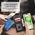 thumbnail image 7 of Designed for iPhone 13 Wallet Case, with Card Slots Strong Magnetic Closure PU Leather Flip Fold Shockproof Kickstand Durable Purse Flip Case for iPhone 13 - Black, 7 of 7
