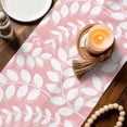 thumbnail image 3 of Table Runners 70 Inches Long Dress Scarves, Pink Leaves Farmhouse Coffee/Dining/Kitchen Table Decor, Holiday Table Runner, Farmhouse Botanical Leaf Branch Vintage Modern 13x70 Inch, 3 of 9