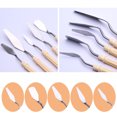 thumbnail image 5 of 5PCS Oil Painting Scraper Portable Paint Spatula Stainless Steel Art Paint Shovel Practical Color Mixing Tool for Home Use, 5 of 5