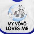 thumbnail image 4 of Inktastic Raccoon My Vovo Loves Me Boys or Girls Baby Bib, 4 of 4