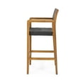 thumbnail image 7 of Eliani Outdoor Acacia Wood Barstools with Wicker, Set of 2, Teak and Black, 7 of 7