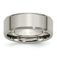 thumbnail image 1 of Titanium Beveled Edge 8mm Brushed and Polished Wedding Band - Size 13, 1 of 5