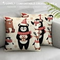 thumbnail image 3 of YANMS Christmas Throw Pillow Covers for, Double-Sided for Farmhouse Christmas Decorations Home Living Room, Bedroom, and Sofa,Cushion Covers - Christmas Characters White, 3 of 5