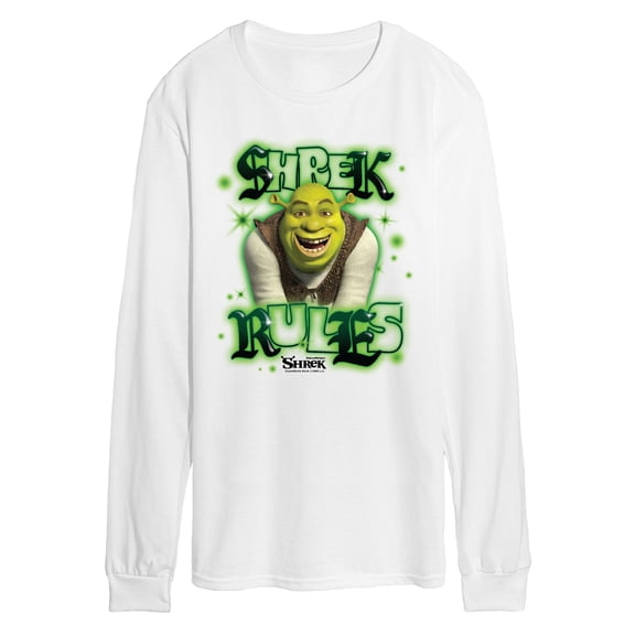Shrek - Airbrush Shrek Rules Men's Long Sleeve Graphic T-Shirt