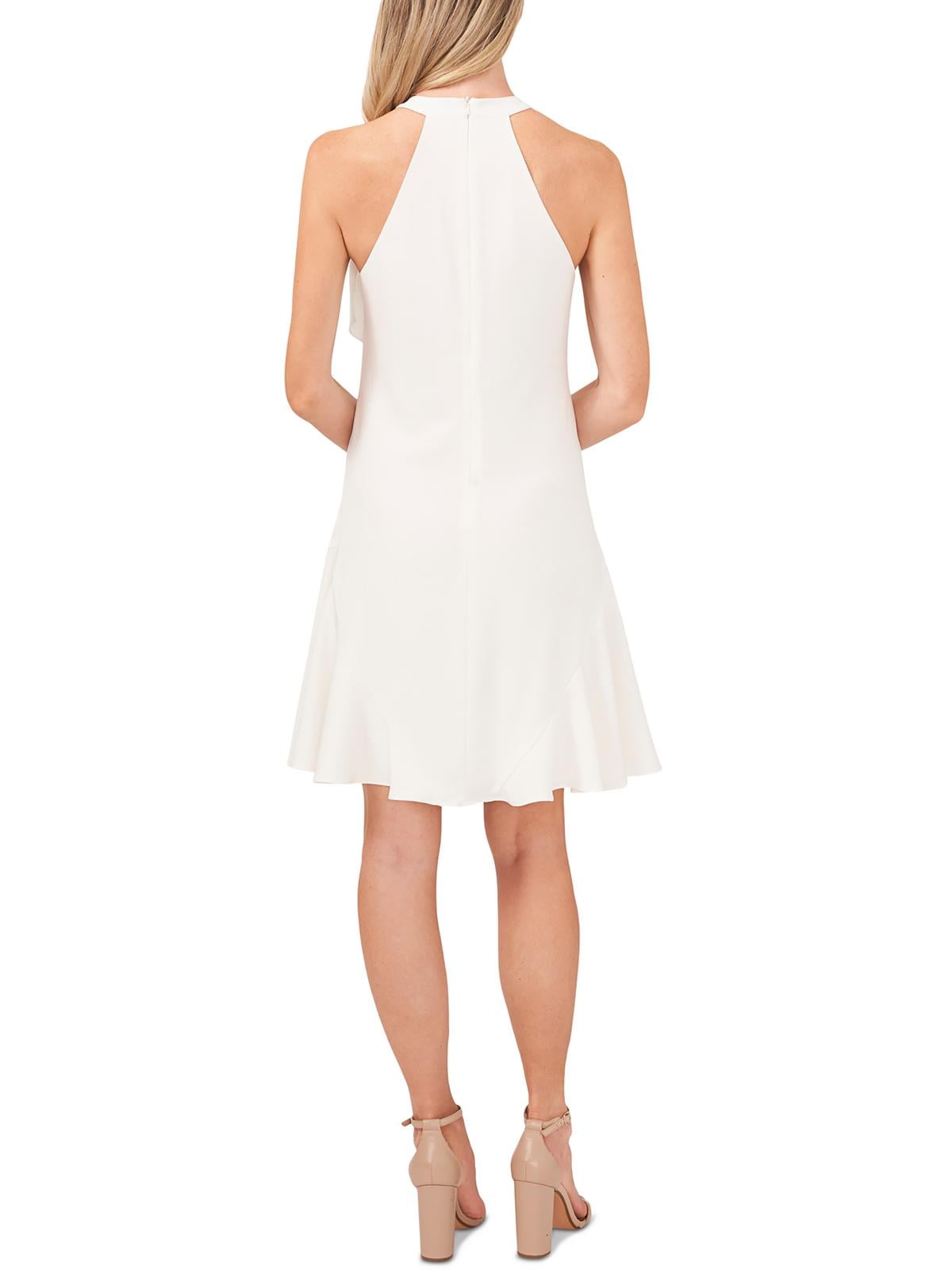 Cece Womens Halter Godet Dress New Ivory M - Walmart.com