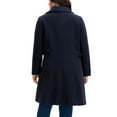 thumbnail image 5 of GRACE & GRANDEUR Women's Plus Size Winter Coats Single Breasted Jackets Long Trench Coats 1X Dark Blue, 5 of 8