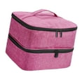 thumbnail image 6 of TOOYFUL Carrying Tote Bag Storage Bag Cosmetic Case Nail Polish Organizer Case,Zipper Pocket for Manicure Tools,Brushes,Essential Oil Violet Red, 6 of 10