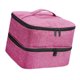 thumbnail image 5 of Bolsa de transporte, bolsa de almacenamiento, estuche organizador de esmalte de uñas de viaje, bolsillo con cremallera para maquillaje rojo violeta, 5 of 8