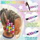 thumbnail image 2 of 80 cuentas multicolores con forma de corazón y flor para trenzar el cabello de los niños., 2 of 5