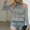 Gray, variant on Sakmal Cold Shoulder Sweaters for Women 2025 Cable Knit Pullover Ugly Blue Tops Fashion Mock Neck Solid Sweaters for Women