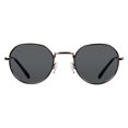 thumbnail image 2 of Piranha Eyewear Eve Round Gold and Dark Gray Unisex Sunglasses, 2 of 8