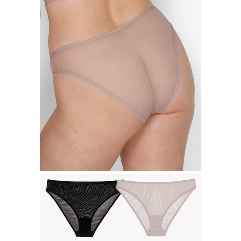 Smart & Sexy Women's Mesh High Leg Panty, 2-Pack, Style-SA1409
