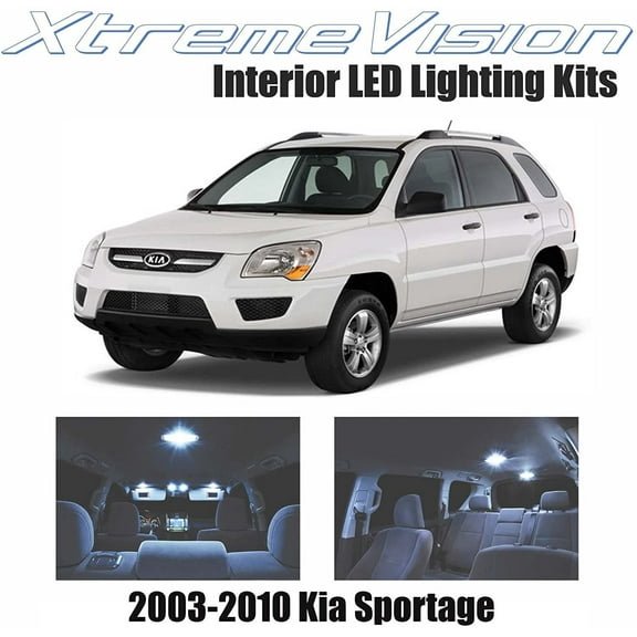 Xtremevision Interior LED for Kia Sportage 2003-2010 6 Pieces Cool White Interior LED Kit   Installation Tool