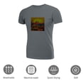 thumbnail image 3 of Coolnut Men's T Shirt Odor Protection Short, Cowboy Horse Desert Background Mens Short Sleeve Tees, Grey Crew-Neck Casual Tee Shirts, S, 3 of 6