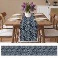 thumbnail image 6 of Navy Blue Floral Table Runner 70 Inches Long,Abstract Art Flowers Traditional Cotton Linen Table Runners Dresser Scarves,Decorative Fabric Tabletop Scarf Furniture Cover for Home Dinner Party 13"x70", 6 of 9