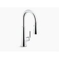thumbnail image 1 of Kohler K-23764-CP Tone Pull-Down Single-Handle Kitchen Sink Faucet - Polished Chrome, 1 of 1