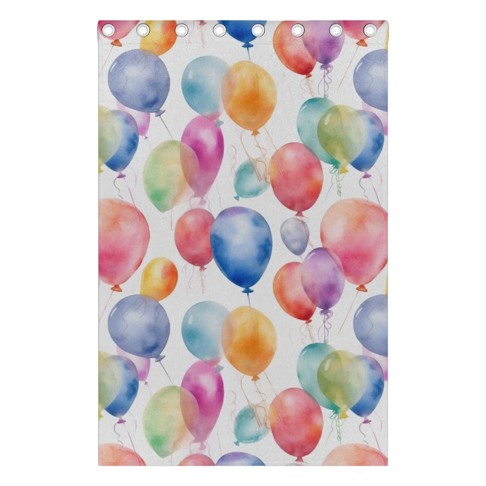 Balloons Black Out Curtains 84 Inch Length Curtains for Sliding Glass Doors Bedroom Living Room 2 Pack