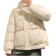 thumbnail image 3 of Chaqueta de invierno de algodón para mujer, informal, sin capucha, de manga larga, con capucha y cierre de cremallera., 3 of 3