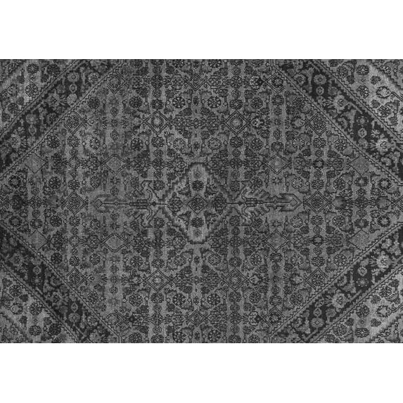 Ahgly Company Indoor Rectangle Abstract Gray Modern Area Rugs, 7' x 10'