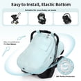 thumbnail image 4 of Baby Car Seat Cover, Caveen Windproof Car Seat Canopy for Winter, Blue, 4 of 8