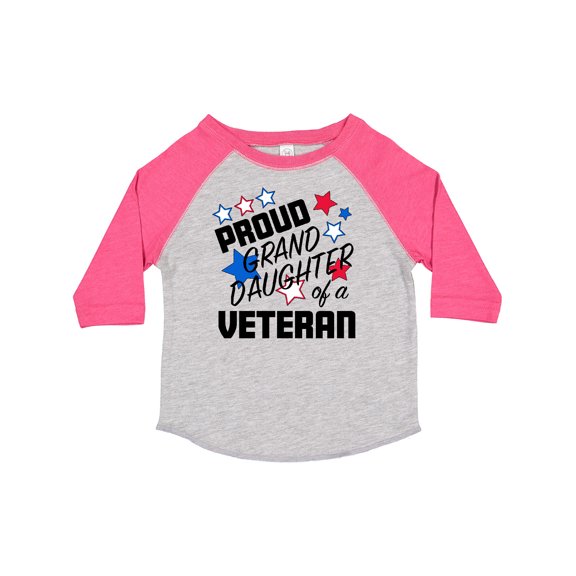 Inktastic Proud Granddaughter of a Veteran Veterans Day Girls Toddler T-Shirt
