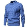 thumbnail image 4 of HAiming Men's Turtneck Pullover Sweaters Trendy Solid Color Long Sleeve Plus Size Casual Cable Knitted Sweater Tops, 4 of 5