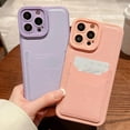 thumbnail image 3 of Compatible with iPhone Case,PU Leather Credit Card Slot Holder Wallet Camera Lens Protection Shockproof Cover Phone Case (Pink,iPhone 14 Pro Max), 3 of 6