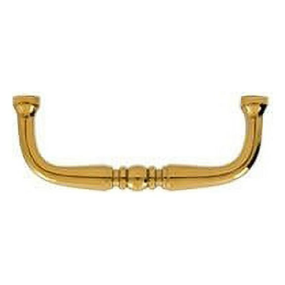 3" CTC Traditional Decorative Wire Pull - PVD Polished Brass