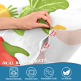 thumbnail image 5 of Yayeee Kitchen Curtains Tier Set of 2 Light Filtering 57"x36" Over Sink Window Panels, White Vegetables Pattern, 5 of 7