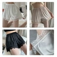 thumbnail image 3 of Women Lace Edge Satins Half Slip Shorts Under Dress Panties Safety Pettipants, 3 of 16