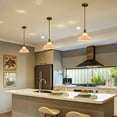 thumbnail image 2 of Claxy 11" Gold Pendant Light with Barn Milk Glass Shade Adjustable Height, 2 of 7