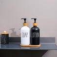 thumbnail image 3 of Juego de Baño con Dispensador de Jabón con Dispensador de Jabón y Loción para Manos, Adecuado para Decoración de Baño de Granja, Blanco y Negro, 3 of 5
