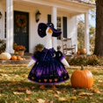 thumbnail image 3 of Ktlvex 23" Halloween Porch Goose Costume Set Witch Hat, Layered Dress & Bat Wings, Spooky Holiday Outfit for Yard Decoration for 23-Inch Geese（A）, 3 of 7