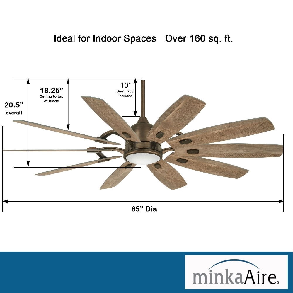 Minka Aire Fans - Barn - Smart Ceiling Fan with Light Kit in Contemporary Style